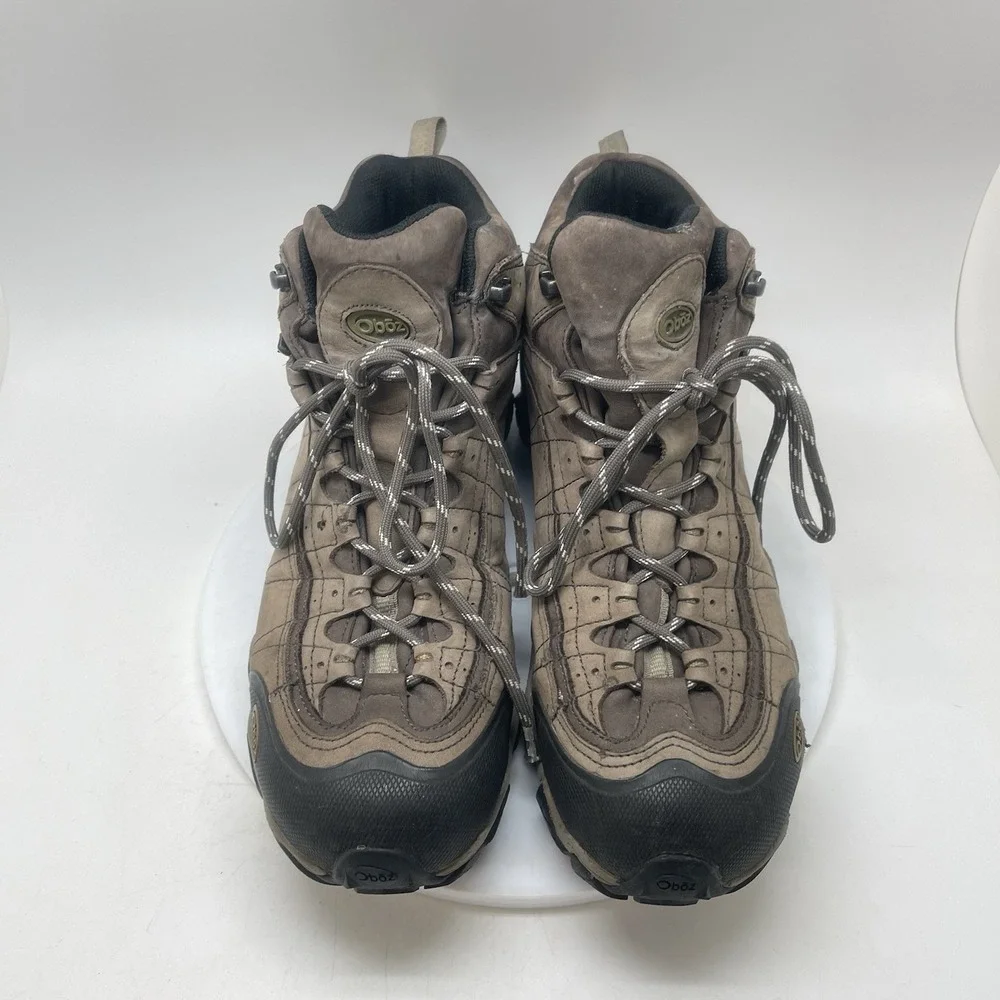 Oboz Boots Mens 12 Bridger B-Dry Waterproof Hiking Trail Outdoor Brown Shoes